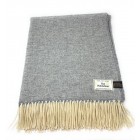 100% Wool Blanket/Throw/Rug Grey & Cream Celtic Check 